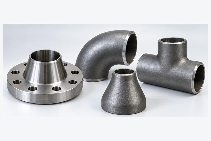 Weld-neck flange, elbow, reducer and tee